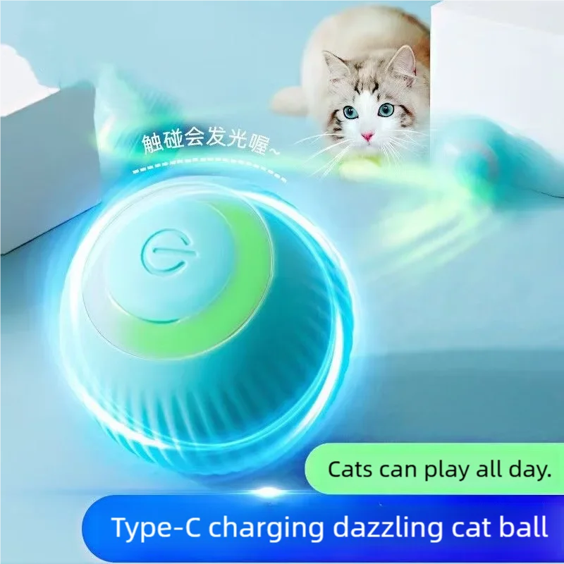 Self-Moving Cat Chasing Ball - Automatic Rolling Toy