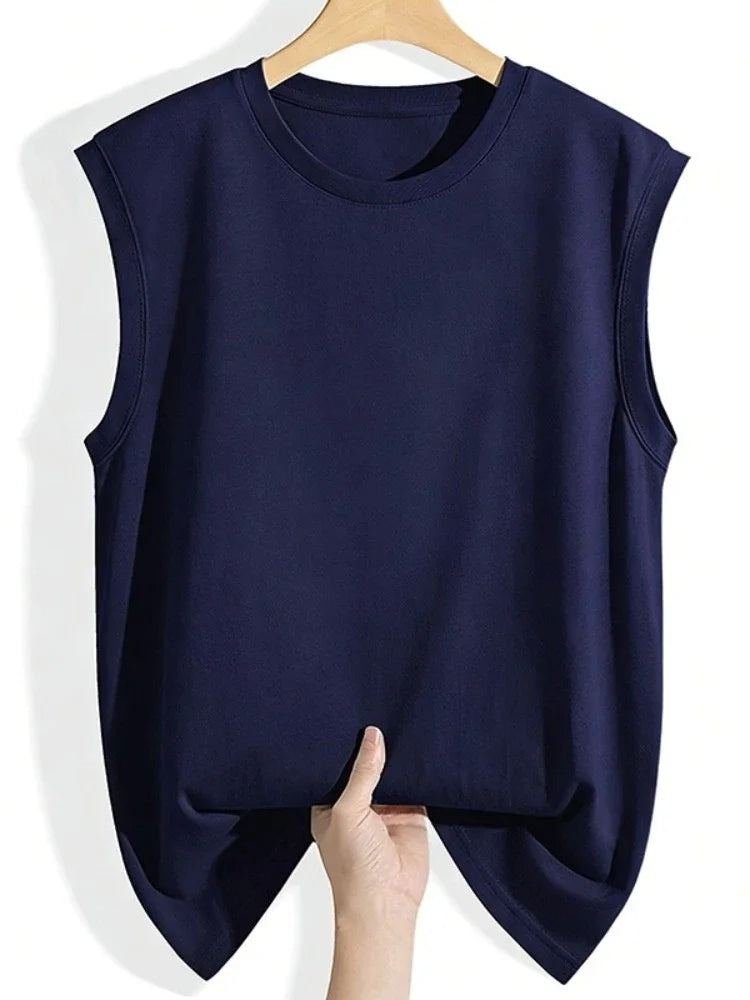 Women's ribbed-cuff cotton tank top — view 5 of 15