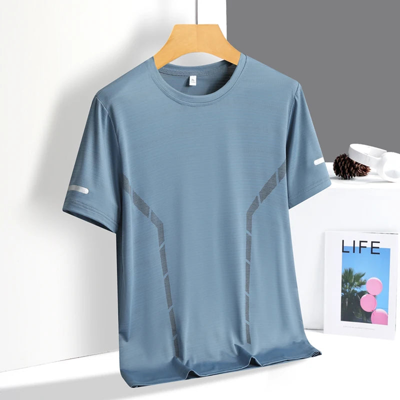Men's Quick-Dry Reflective Running T-Shirt (S–5XL)