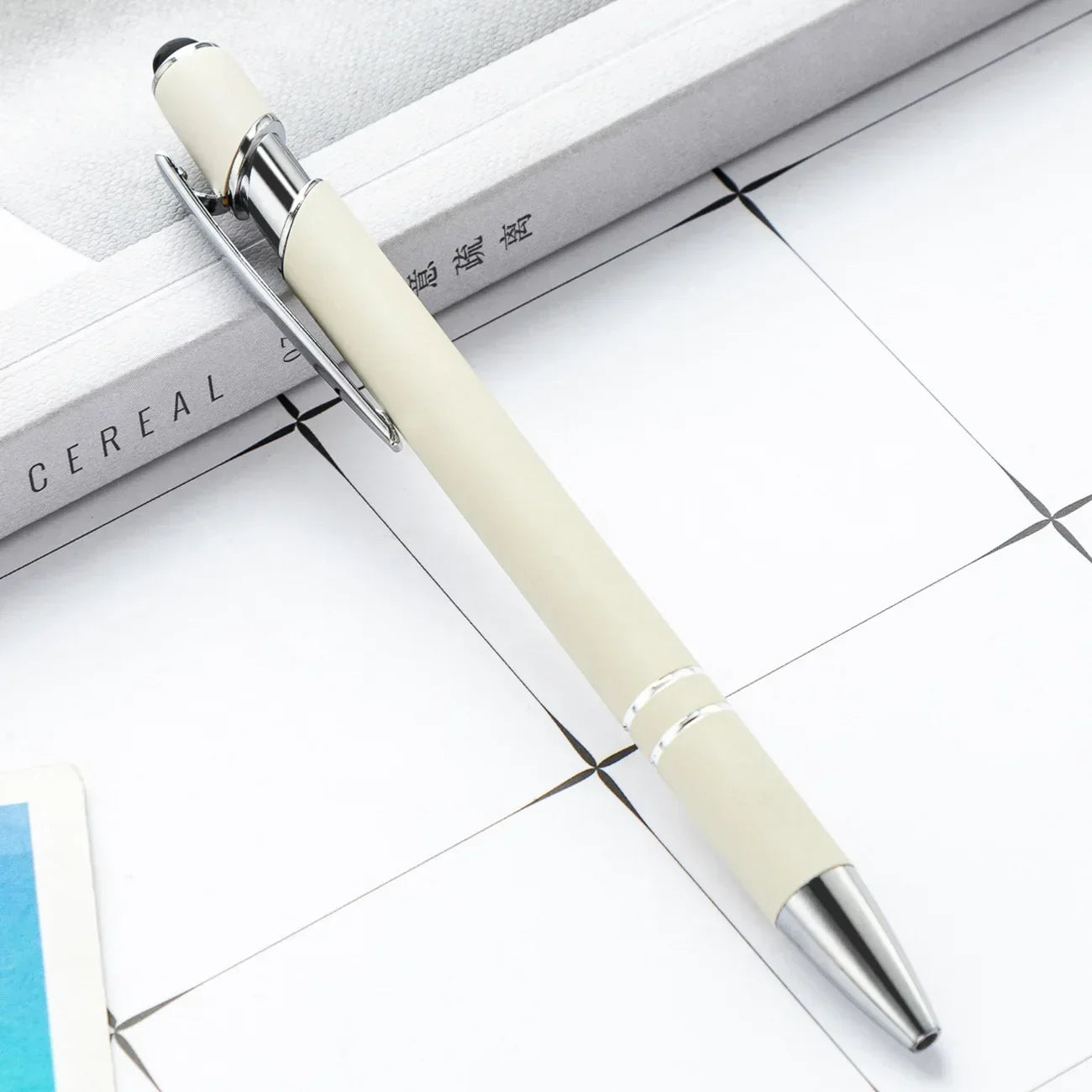 20-200 Pcs Custom Logo Metal Ballpoint Pen Text Engraving Touch Screen Advertising Pen Office School Private Customization Gift