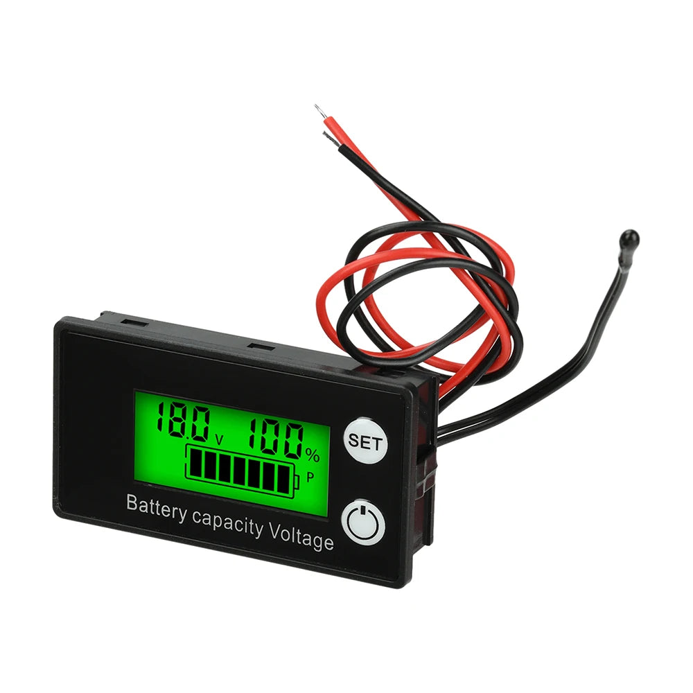 Battery Meter Indicator Voltage Meter 6133A DC8-100V with Alarm Lithium Ion Battery Capacity Monitor 12V 36V 48V 60V 72V 84V