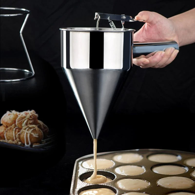 Stainless Batter Dispenser Funnel - Pancake & Cupcake Batter Tool - photo 4