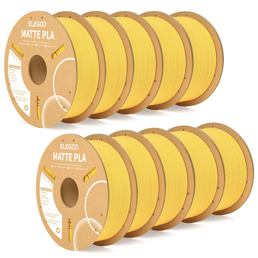 ELEGOO Matte PLA Filament 1KG,1.75mm FDM 3D Printer Filament Dimensional Accuracy +/- 0.02mm, 1kg Carboard Spool (2.2lbs)