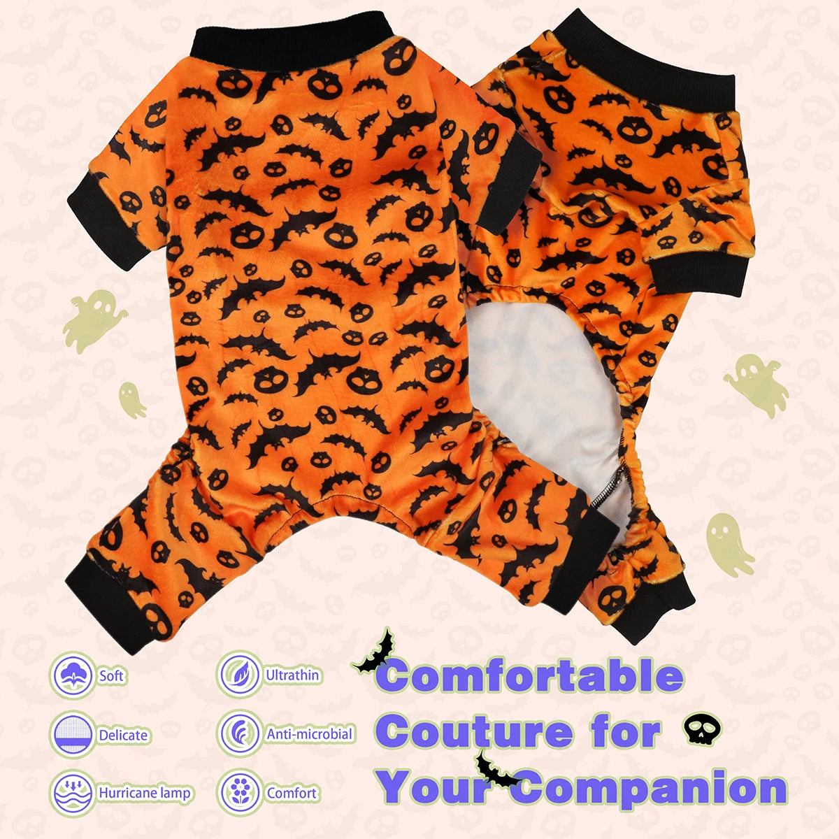 Halloween Dog Pajamas - Bat & Skull Four-Leg Costume – photo 6