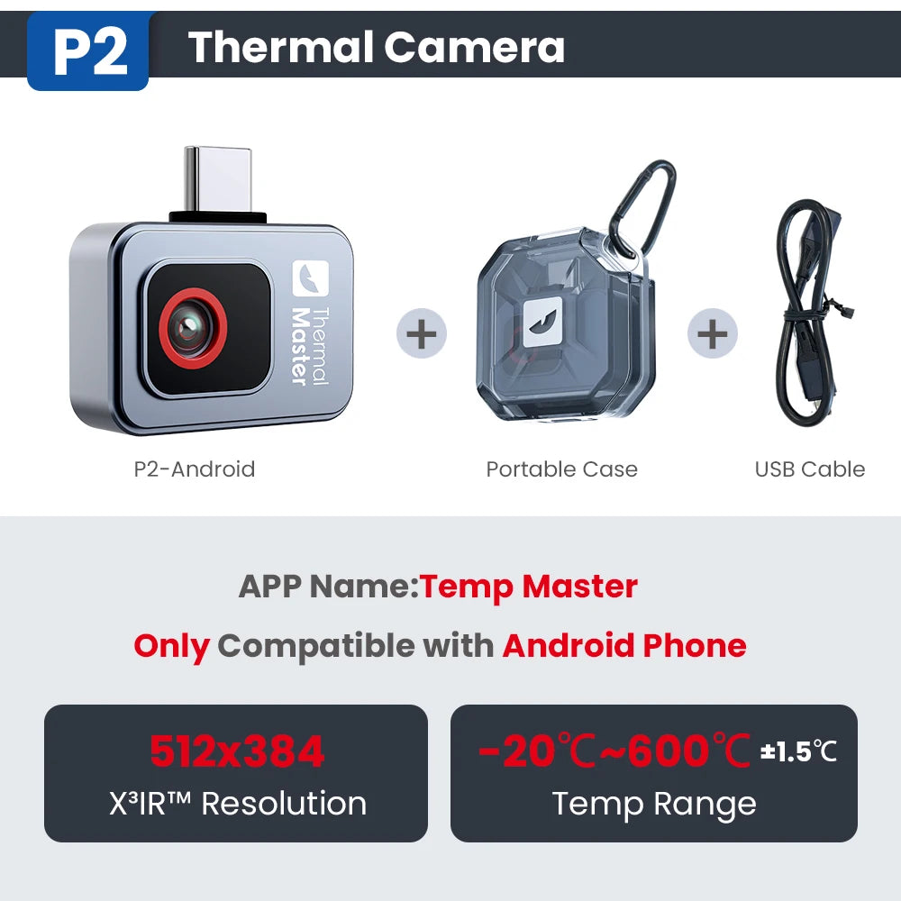 P2 Pro Thermal Imaging Camera — 256×192 Infrared Sensor for Phones