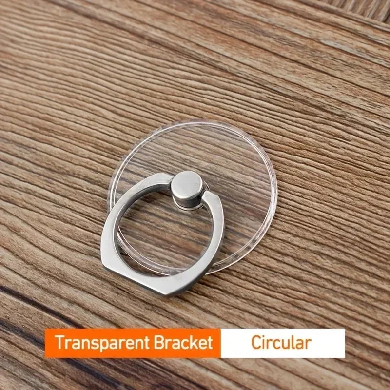 Transparent Cute Cat Phone Ring Holder – Foldable 360° Rotating Stand | Universal Smartphone Accessory