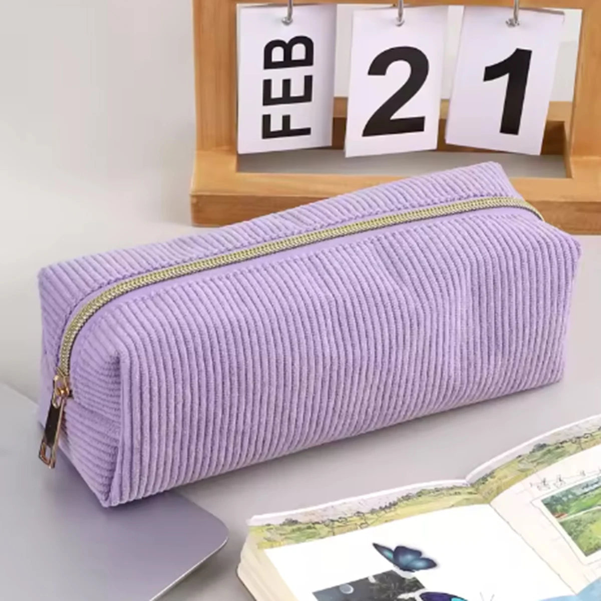 1pc Pencil Case Solid Color Pencil Case school supplies Large Capacity Pencil Case Stationery Bag Pencil Case School Pencil Case