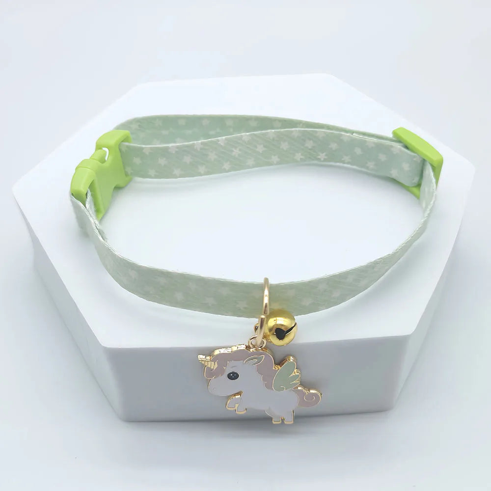 New Adjustable Pet Collar With Bell Small Dog Necklace With Cute Pendant Cat Grooming Neck Accessories Puppy Supplies
