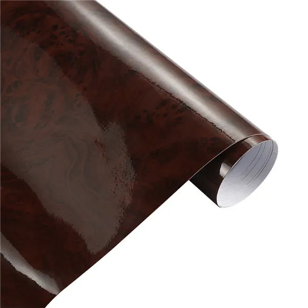 30*100cm Glossy Wood Grain Vinyl Film Decal Auto Foil Textured Waterproof Adhesive Home Furniture Car DIY Stickers Accessories
