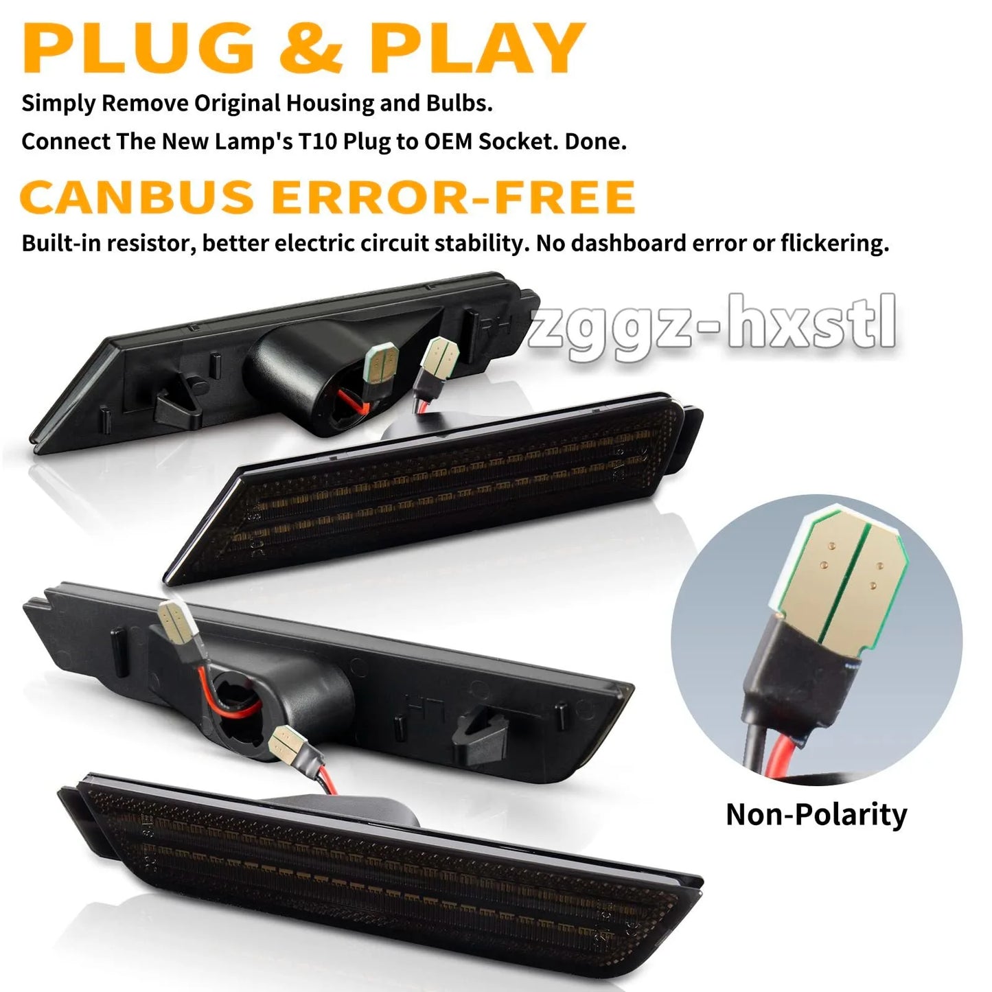 For Chevrolet Camaro 2010 2011 2012 2013 2014 2015 Car Front / Rear LED Bumper Side Marker Turn Signal Lights Fender Flare Light
