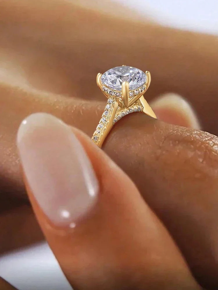 925 Sterling Silver 2 Carat Zircon Ring for Women - Fine Jewelry