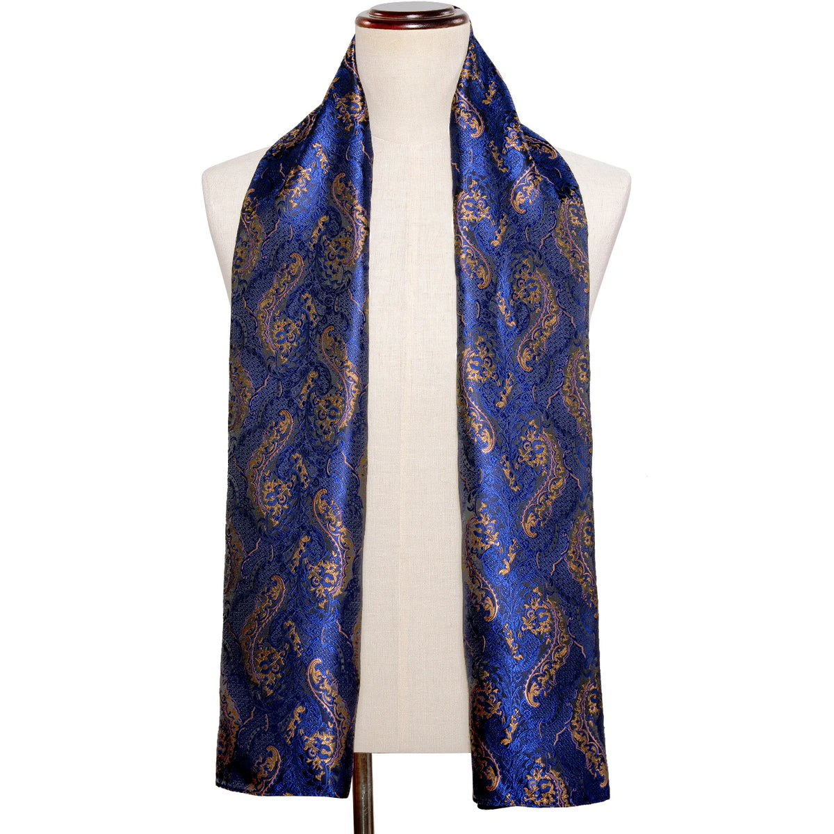 Men's Purple Paisley Long Scarf - 160cm Winter Wrap - photo 8
