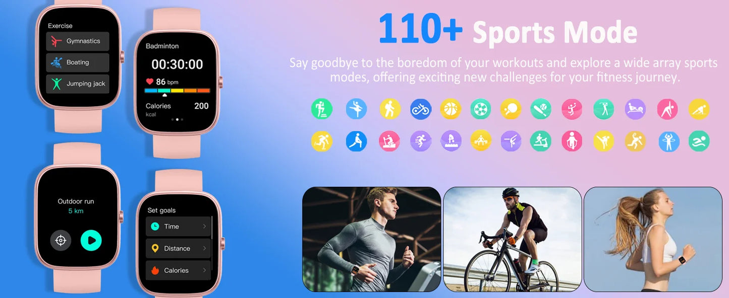 Nerunsa 1.91" Smartwatch with Bluetooth Calling & GPS – IP68 Waterproof Fitness Tracker | 110+ Sport Modes, Heart Rate & Sleep Monitor for Android & iOS