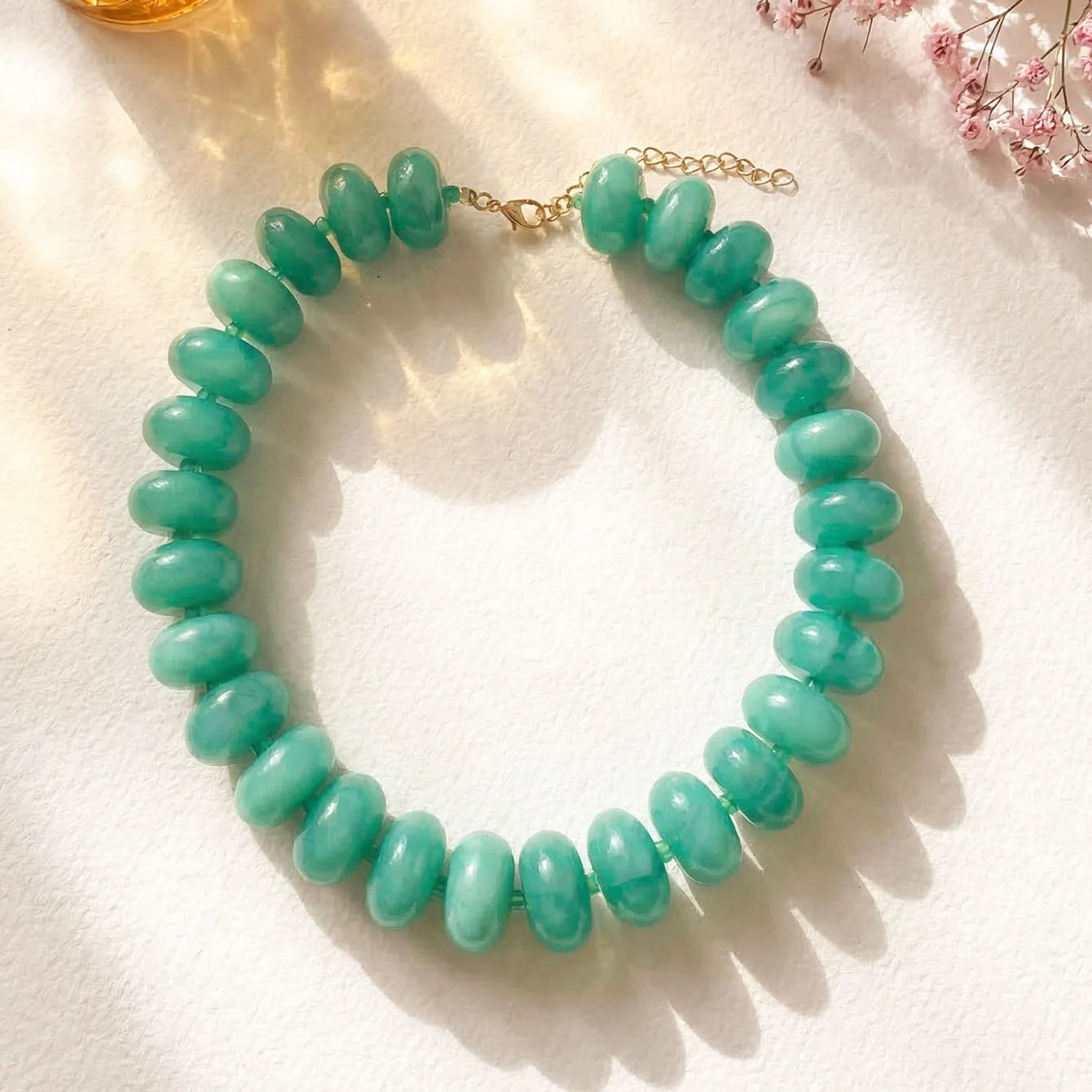 1pc Bohemian Fashion Casual Dopamine Acrylic Bead Necklace Charms Chunky Jewelry Suitable for Women