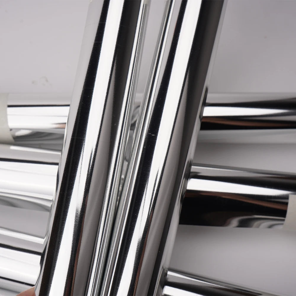 Chrome Mirror Silver Vinyl Wrap Adhesive Film Roll Air Release Air Bubble Free Decal Sheet for Car Motorcycle Body Decoration