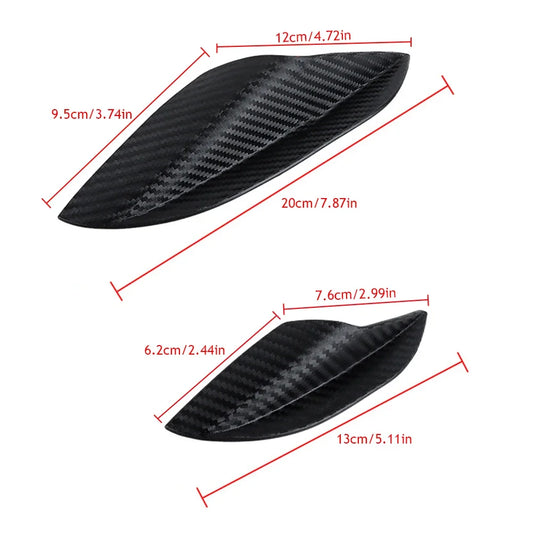 Universal Carbon-Fiber Look Bumper Lip Splitter Canards (4-Piece Kit) - photo 6