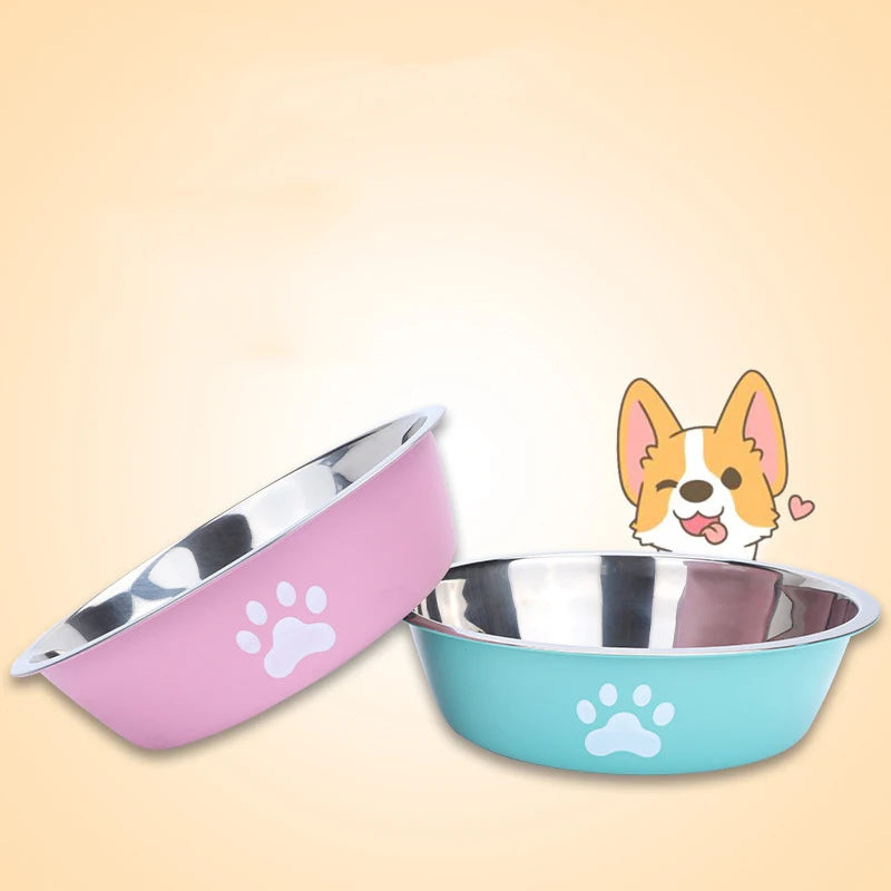 Stainless Steel Dog Bowl - Large Capacity Anti-Tip Feeder