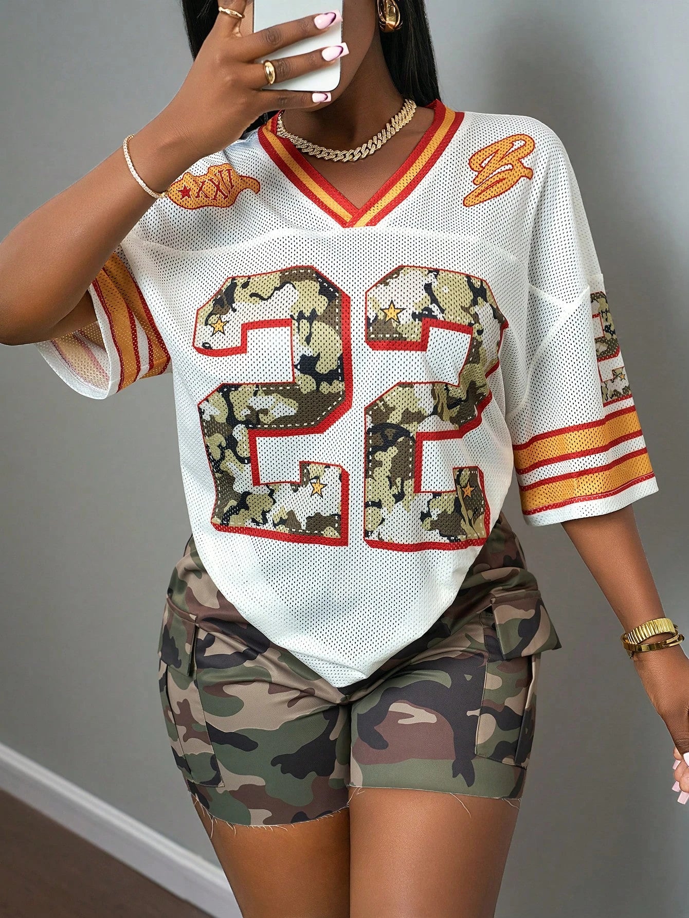 Women's Camo Quick-Dry Tee — Breathable Loose Festival Top