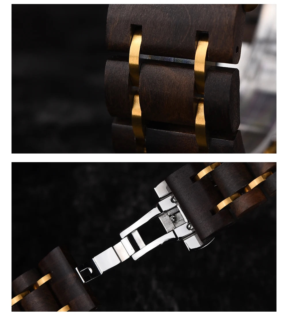 Man's Watches BOBO BIRD Wooden Quartz Watch Casual Wristwatch for Men Unique Gift Drop Shipping
