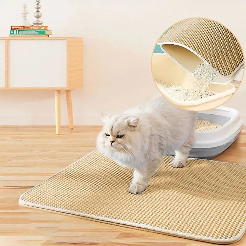 Waterproof Cat Litter Mat - Double Layer EVA Clean Pad – photo 9