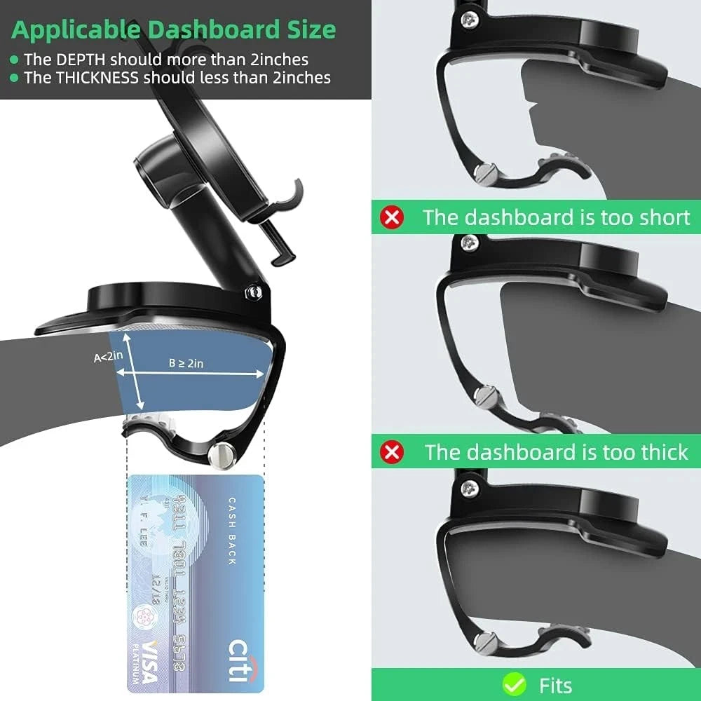 NEW Universal Car Phone Holder Portable 360°Degree Rotatable High Quality Multi-function Car Smartphone Mobile Phone Holder Clip