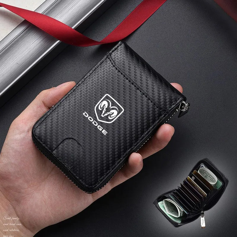 Dodge Leather Slim Card Wallet - Ram, Journey, Charger, Challenger