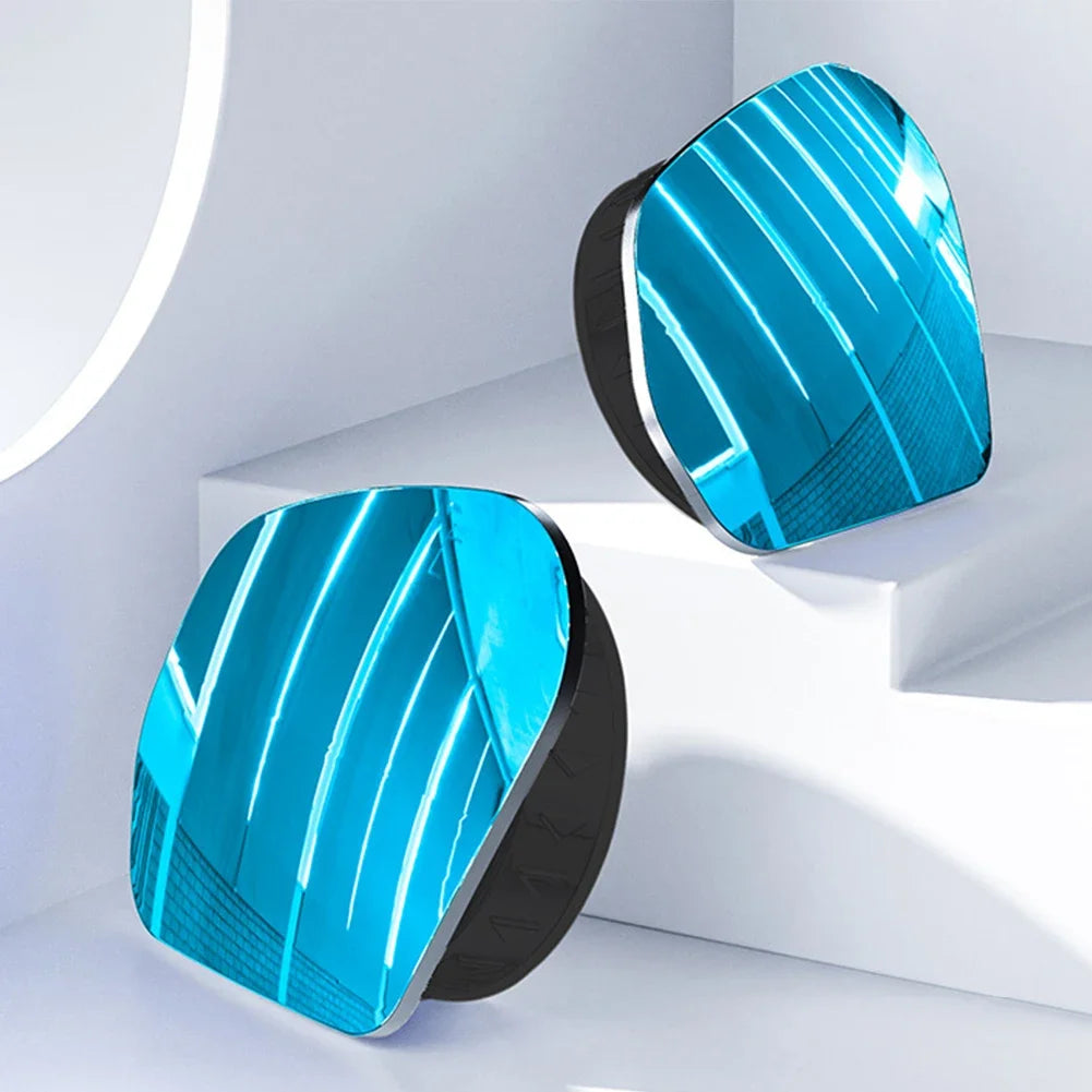 2PCS 360 Degree Adjustable Angle HD Glass Blind Spot Mirrors Car Rearview Mirrors Frameless Wide-angle Rearview Mirrors