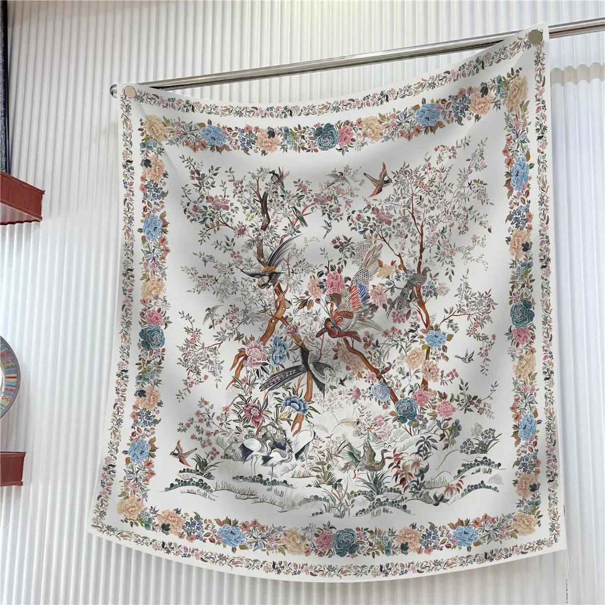 90cm Elegant Floral Silk Scarf for Women - Versatile Fashion Accessory