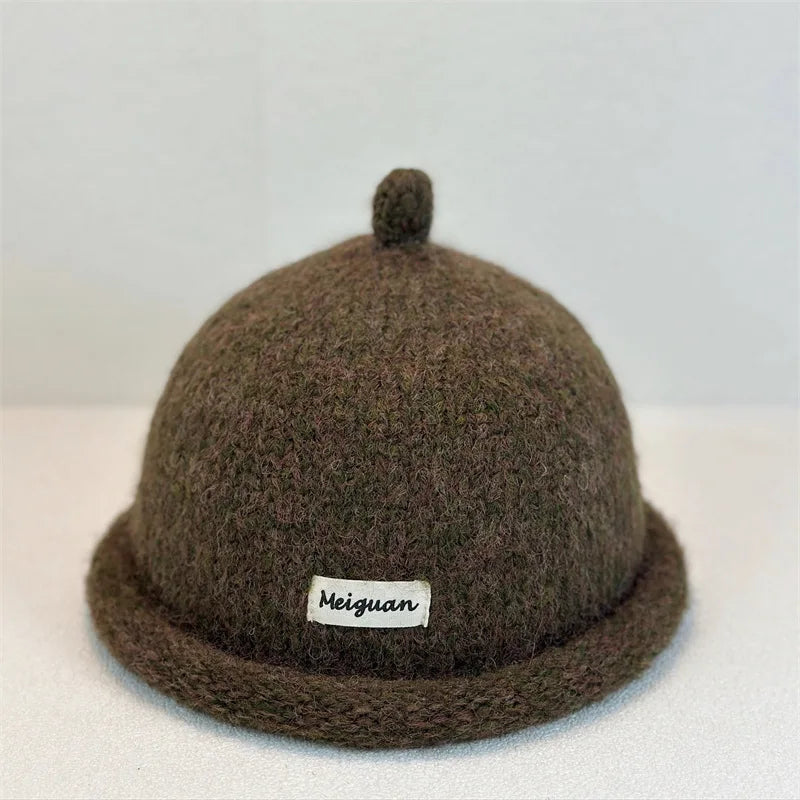 Women's Turned-Up Brim Knit Beanie - Minimalist Winter Hat - photo 5