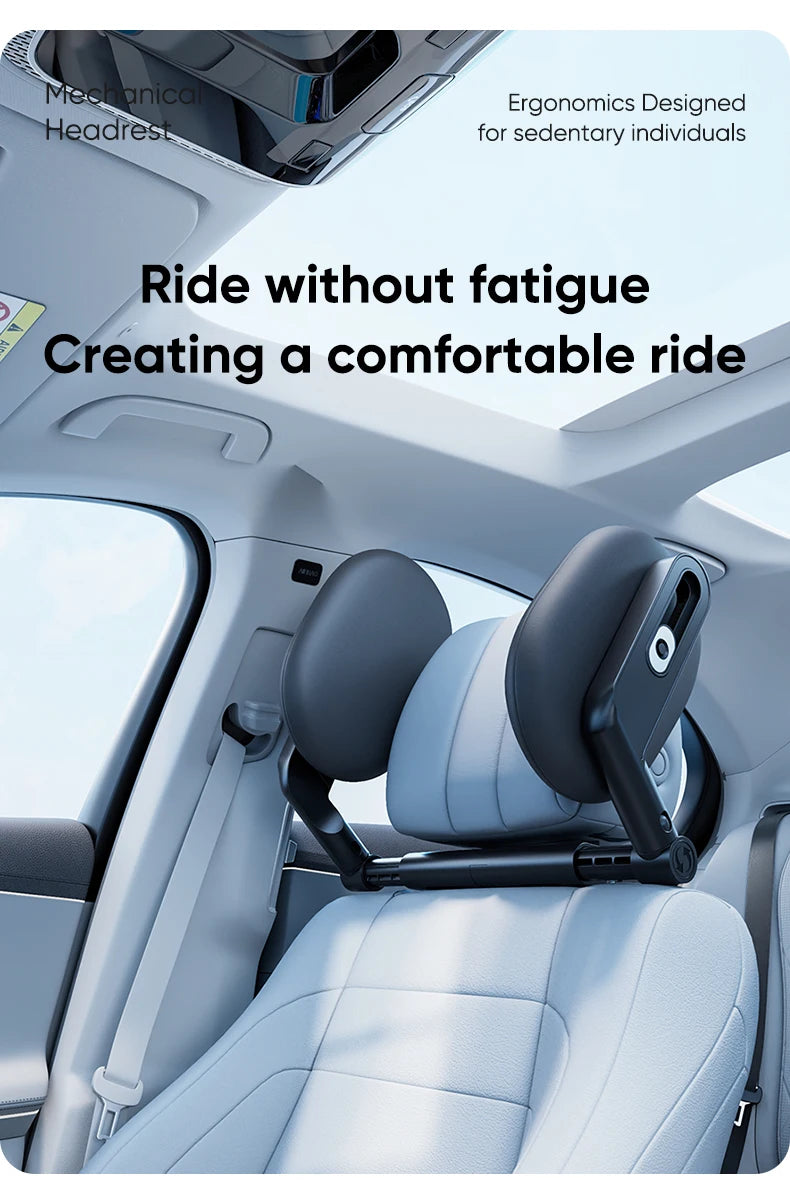 360° Adjustable Memory Foam Car Headrest Pillow Ice-silk Fabric Kids Adult Car Travel Head Neck Support Relieve Fatigue