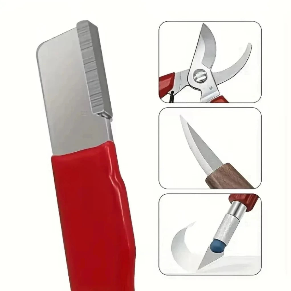 Professional Knife & Scissor Sharpener – Tungsten Diamond Ceramic Sharpening Tool for All Blades & Garden Shears