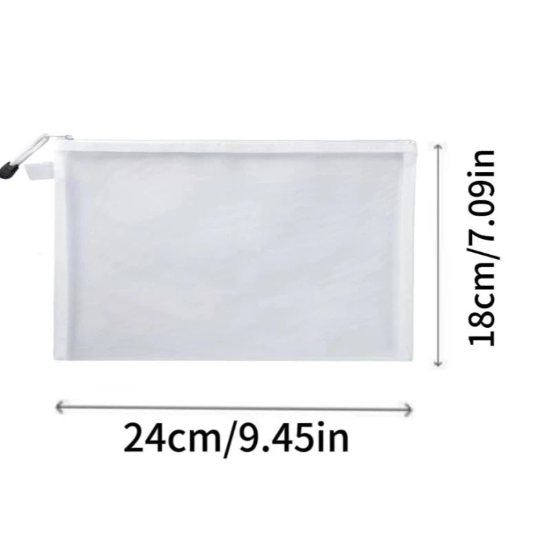 1-24pcs Storage Bag Mesh Zipper Toy Building Block Puzzle Sub-package Children Particle Zipper Transparent Finishing Storage Bag