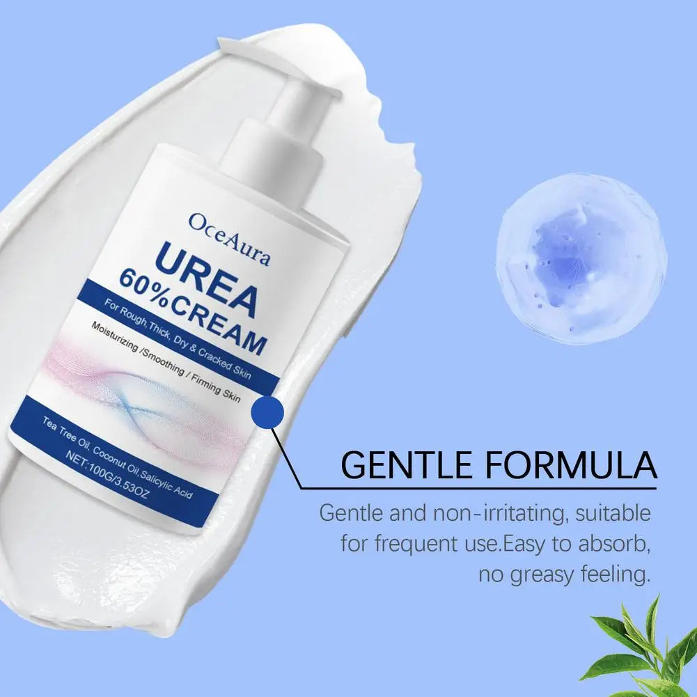 1/2pcs Urea 60% Cream Uric Acid Foot Cream for Heel Repair, Dry and Cracked Heel Treatment, Removes Dead Skin