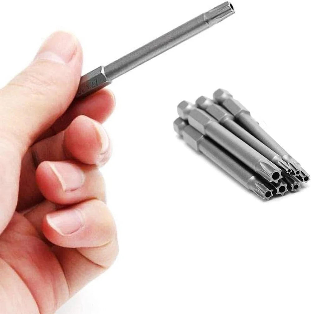 11 PCS  Torx Security Bit Set S2 Steel Magnetic Security Screwdriver Set 50/100mm Star Screwdriver Set for Shark Vacuum T6-T40