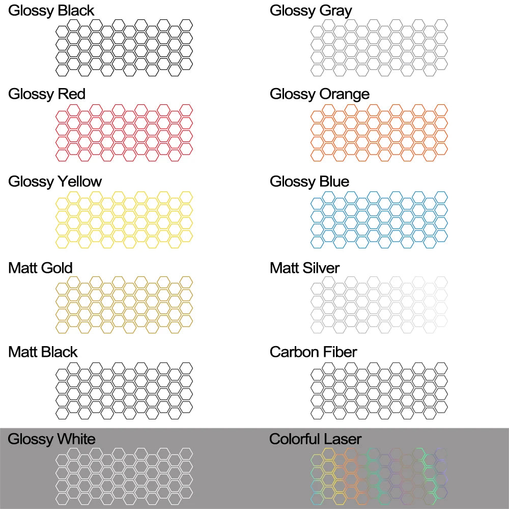 Honeycomb Side Graphic Car Decal — Vinyl Tuning Sticker, Universal