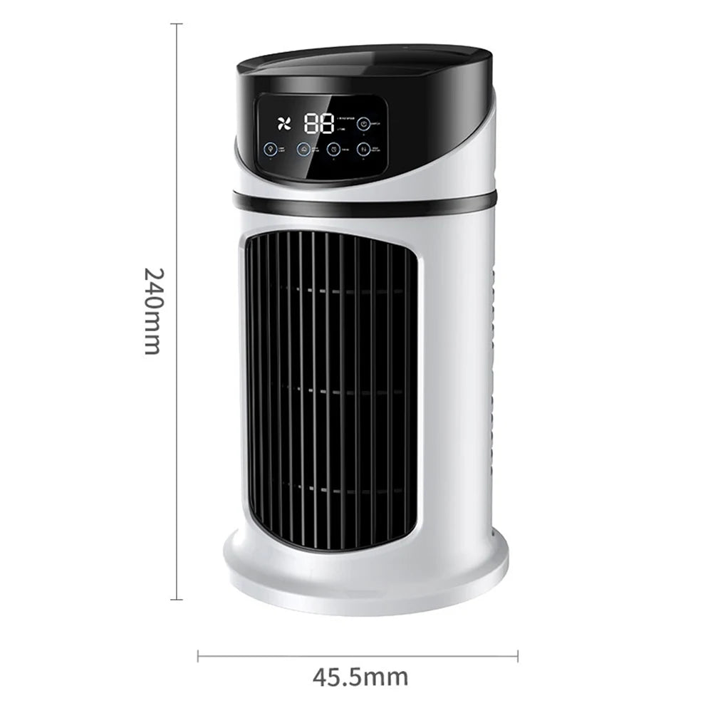 Portable Misting Desk Fan – Quiet Air Cooler with Humidifier & Timer for Home & Office