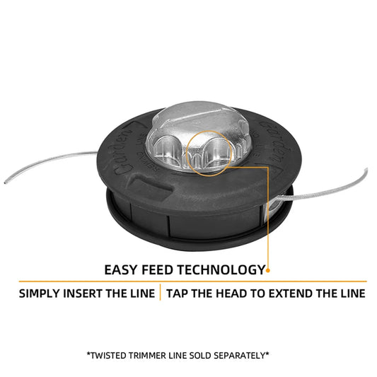 Black European Standard Trimmer Head, Mounting Hole M10X1.25Mm, More Durable Bearing Design, No Need to Open the Cover to Thread the Line, Light Pressure to Release the Line, High Temperature Resistant Design, Suitable for Ga