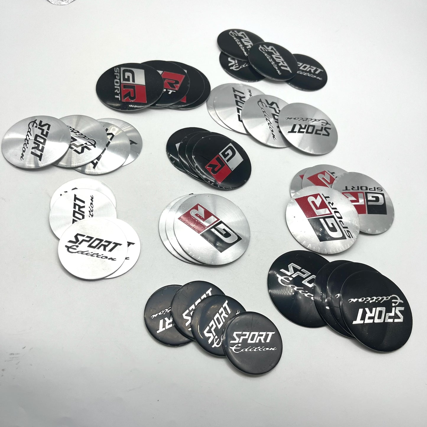 4pcs 56mm 60mm 65mm Universal Car Wheel Center HubCap Sticker ABS 3D GR Sport Badge Emblem Sticker Car Styling Auto Accessorie