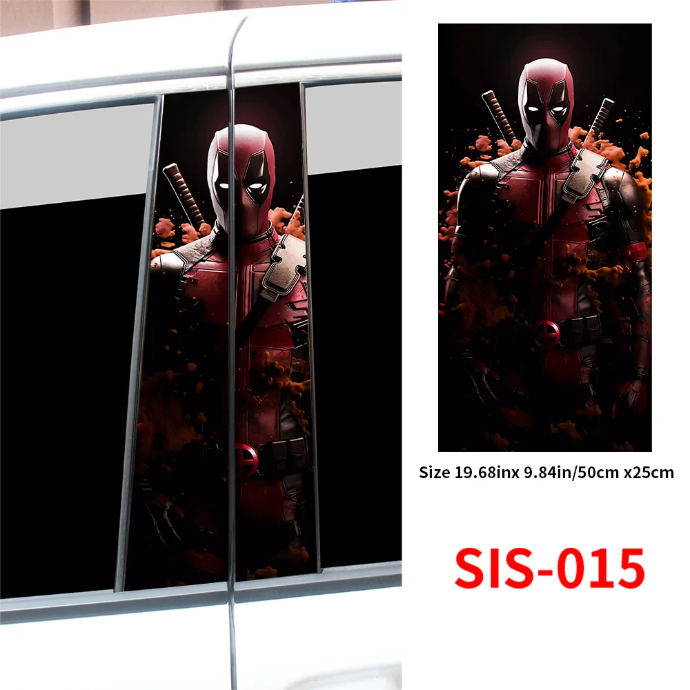 Anime Hero Car Stickers Auto B-pillar Car Center Column Decoration Cover Scratches Waterproof Sunscreen Vinyl Decals Accessories