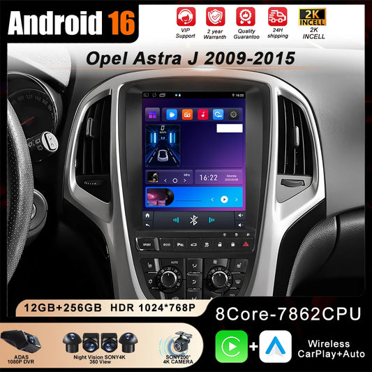 Car Stereo with Apple CarPlay & Android Auto, Compatible with Opel Astra J (2009-2015)