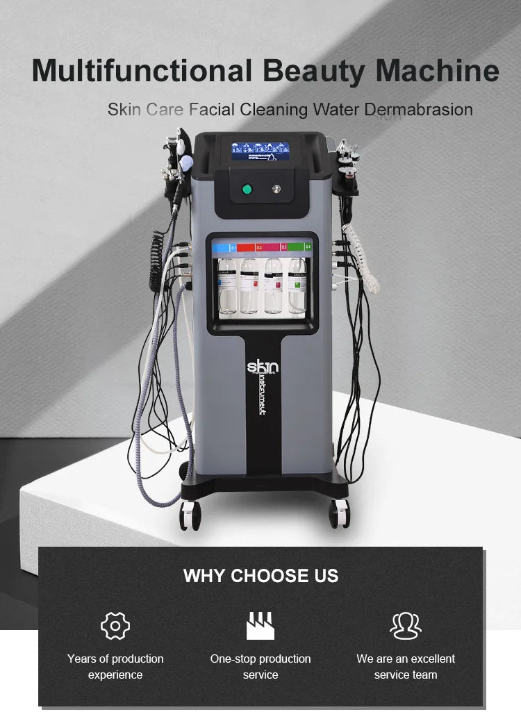 10 in 1 hydra aqua facial peeling diomand dermabrasion facial machine skim Care