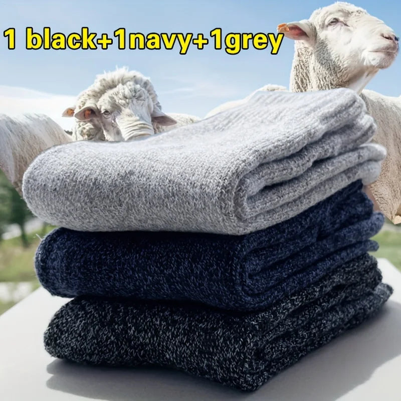 Men's Thick Terry Crew Socks, 3 or 5 Pairs