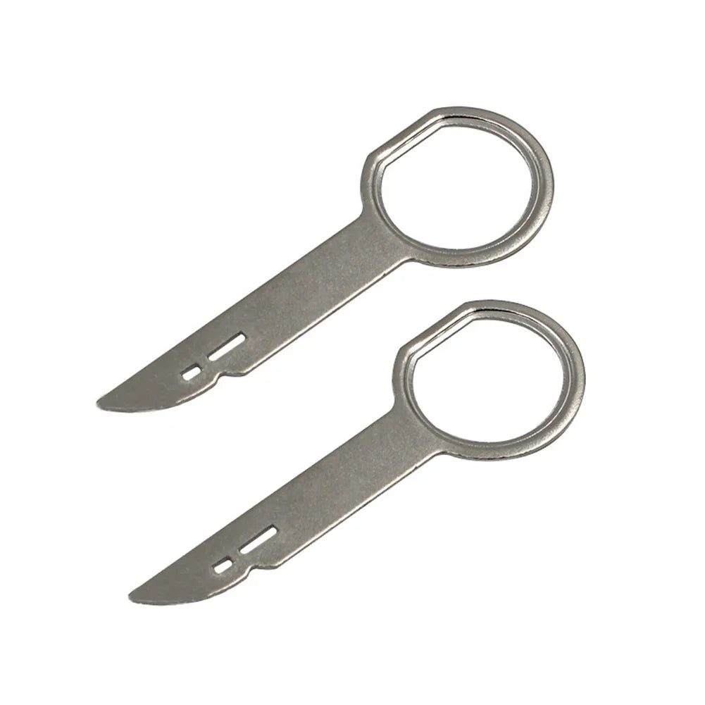 2Pcs Car Radio Removal Key Pin Tool Stereo Head Unit Audio Car Repair Special Disassembly Extraction Tool for VW Audi Ford