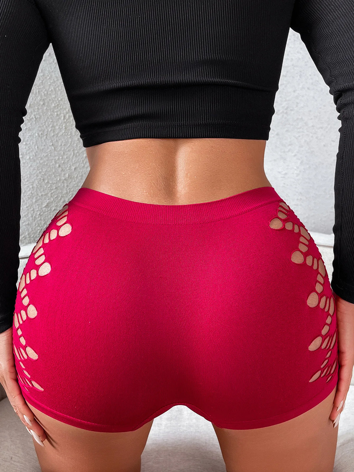 1PCS Hollow out Sexy Women's Hipster Boyshort Boxer Briefs Comfortable Sports Safety Underwear for Ladies
