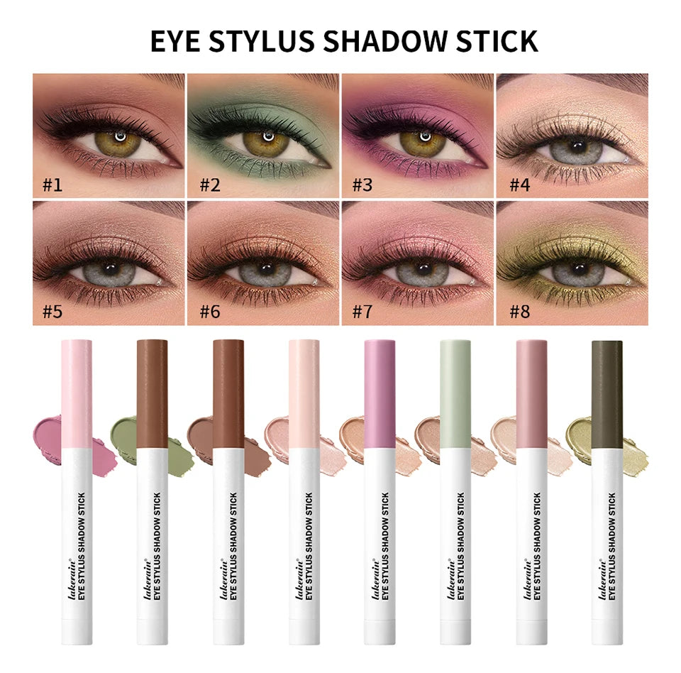 Waterproof Eyeshadow Sticks Long Lasting High Pigmented Shimmer Glitter And Matte Neutral Brown Eyeshadow Pencil Crayon Makeup