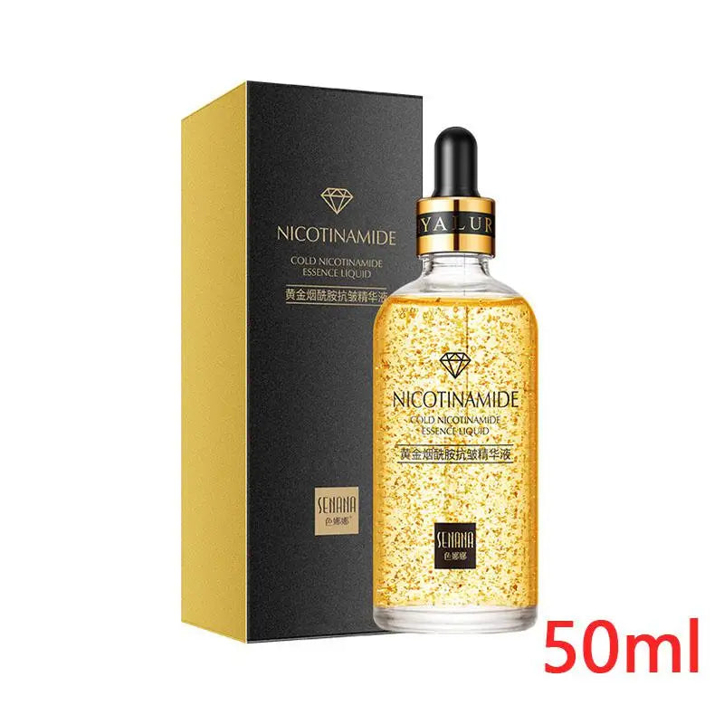 24K Gold Hyaluronic Acid Nicotinamide Face Serum Moisturize Softening The Skin, Preventing Dryness and Cracking Facial Essence