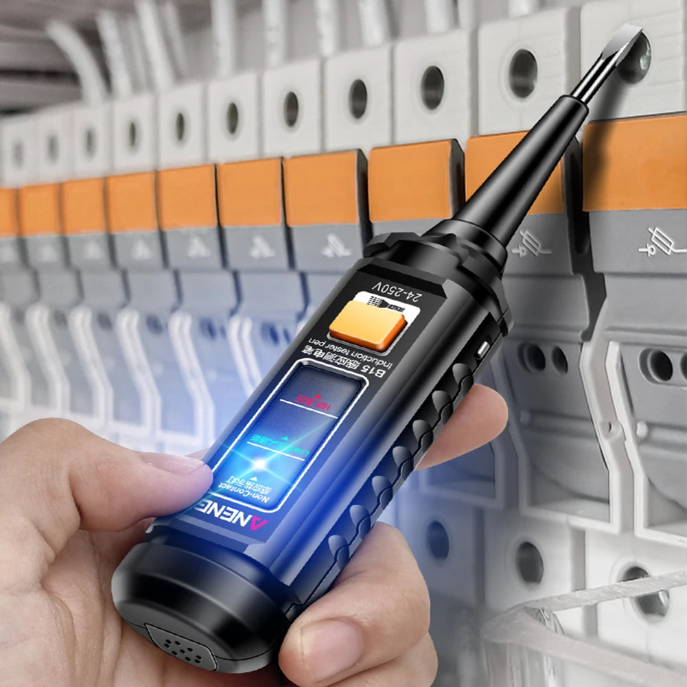 ANENG B15 One-word Screwdriver Tester Highlight Color Indicator Light Professional Electrician Induction Teste Pen Test Tools