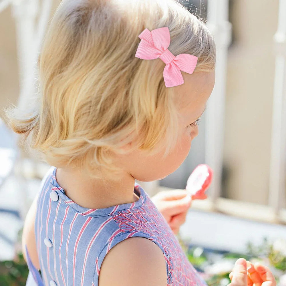10/20/25/50pcs Baby Girls Hair Bows in Pairs 2'' Ribbon Bows Alligator Hair Clips Barrettes for Infants Toddlers Girls Kids