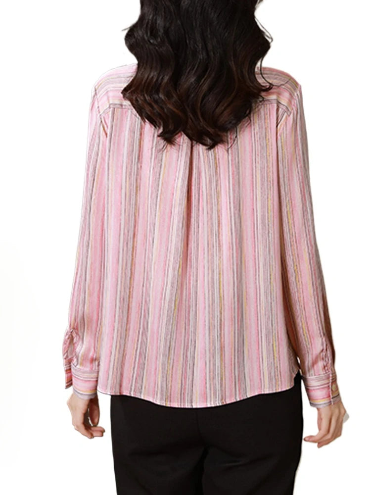 New Spring Women Blouse office ladies silk shirts Fashion printed tops blusa mujer