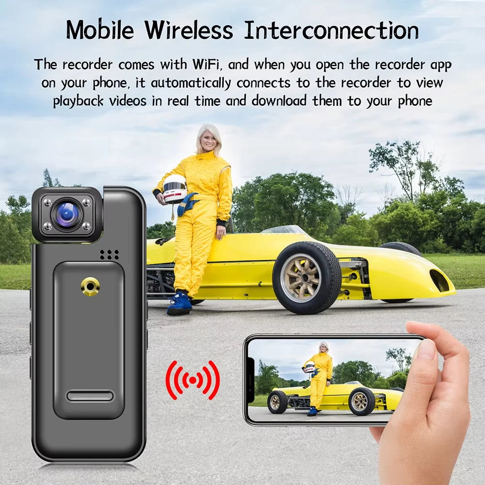 4K WiFi Mini Action Camera — Night Vision Wearable Body Cam